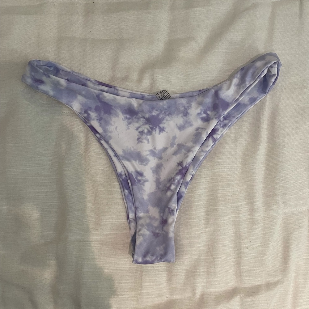 SHEIN High leg bikini bottom tie dye